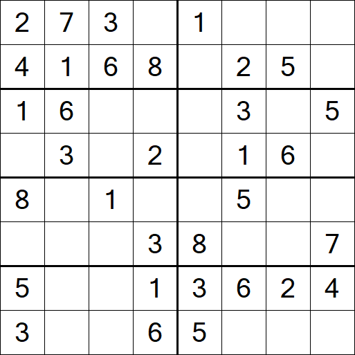 Sudoku 8x8 - Einfach