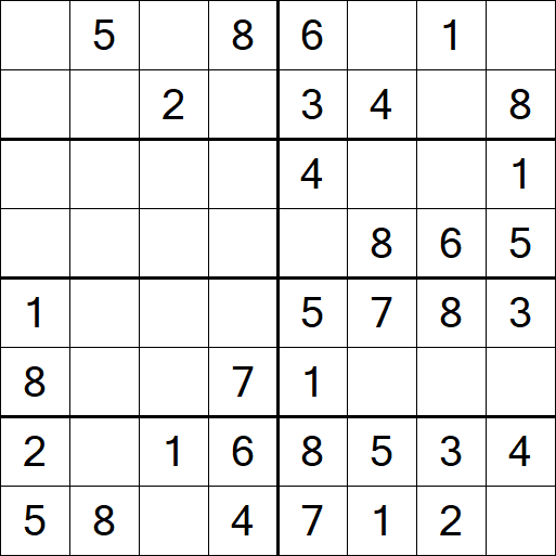Sudoku 8x8 - Easy