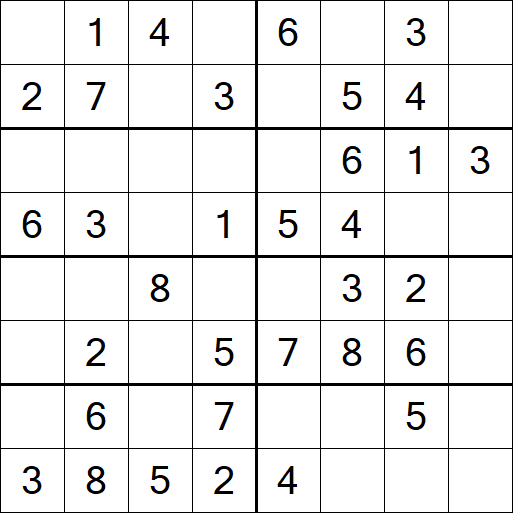 Sudoku 8x8 - Einfach