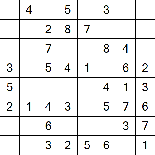 Sudoku 8x8 - Einfach