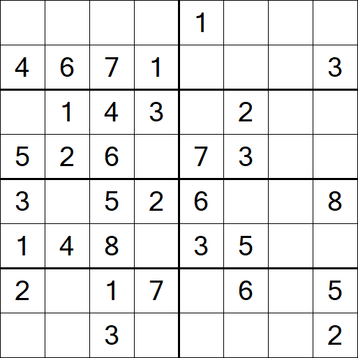 Sudoku 8x8 - Einfach