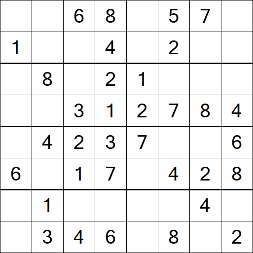 Sudoku 8x8 - Einfach