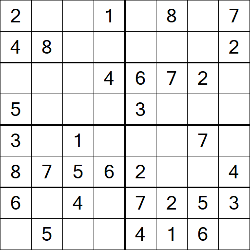 Sudoku 8x8 - Einfach
