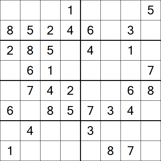 Sudoku 8x8 - Einfach