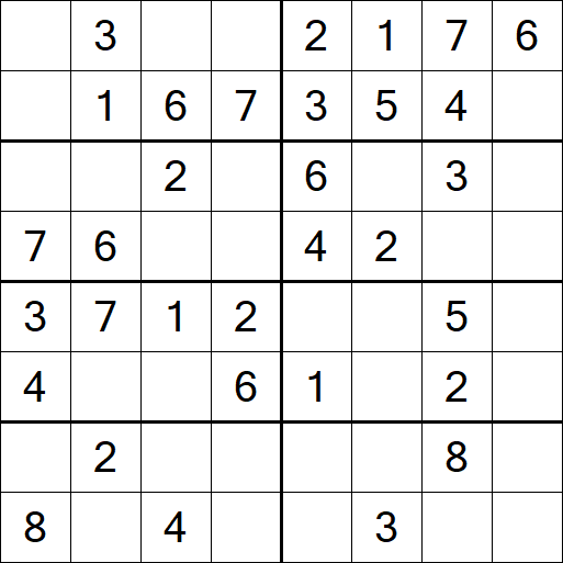 Sudoku 8x8 - Simple