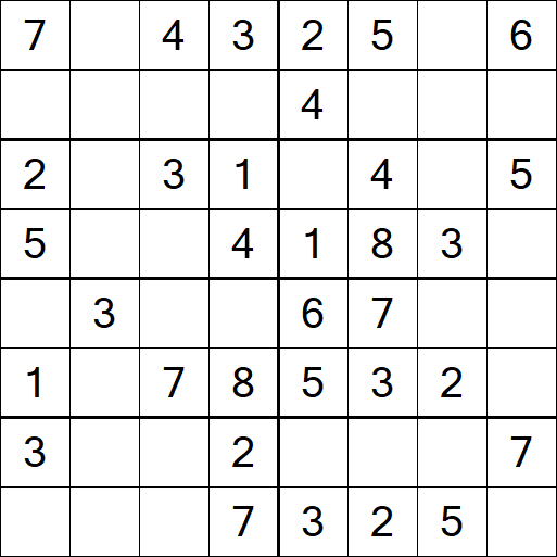 Sudoku 8x8 - Simple