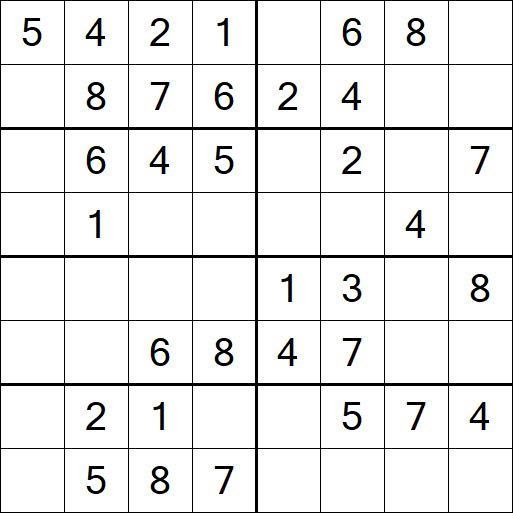 Sudoku 8x8 - Easy