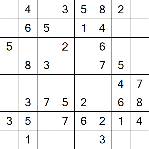 Sudoku 8x8 - Einfach