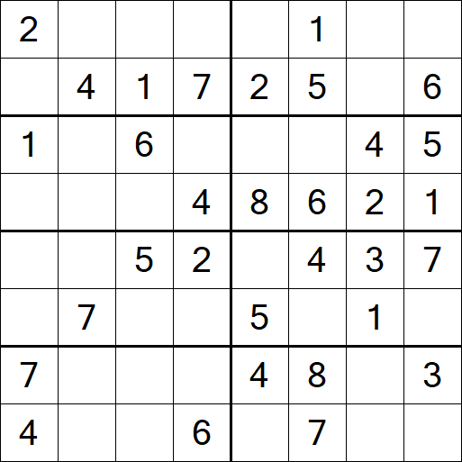 Sudoku 8x8 - Einfach