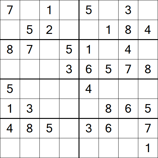 Sudoku 8x8 - Einfach