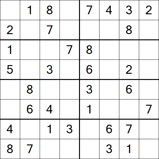Sudoku 8x8 - Easy