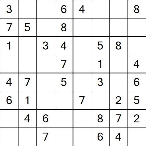 Sudoku 8x8 - Simple