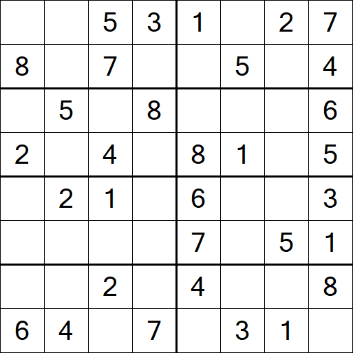 Sudoku 8x8 - Simple