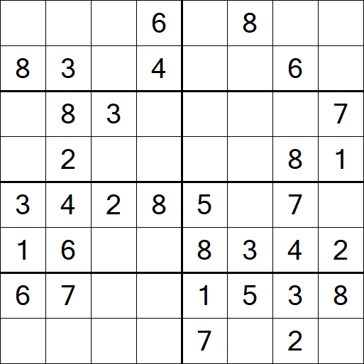 Sudoku 8x8 - Simple