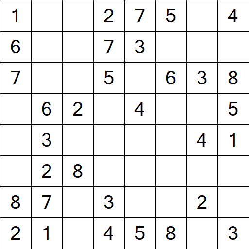 Sudoku 8x8 - Simple