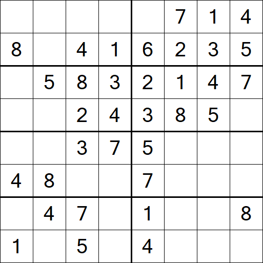 Sudoku 8x8 - Easy