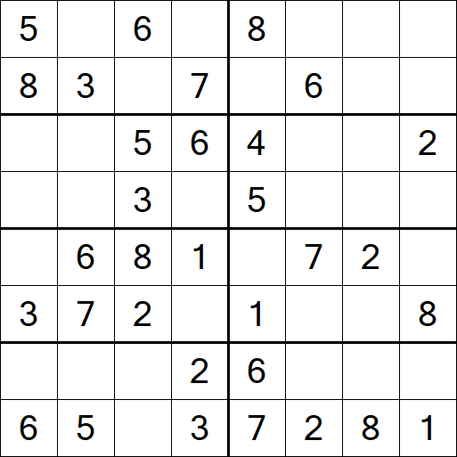 Sudoku 8x8 - Easy