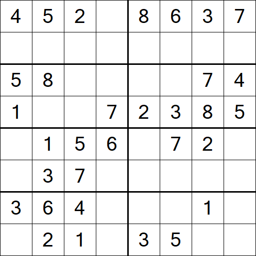 Sudoku 8x8 - Einfach