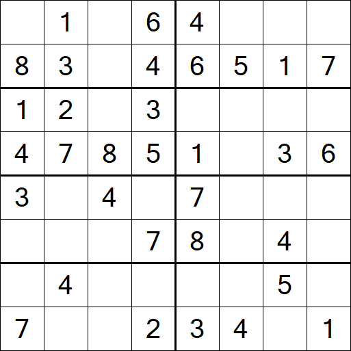 Sudoku 8x8 - Einfach