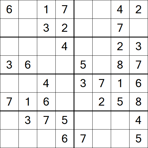 Sudoku 8x8 - Einfach
