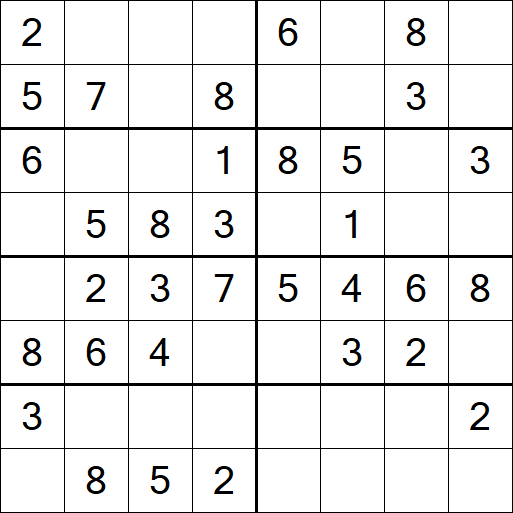 Sudoku 8x8 - Einfach