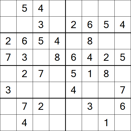 Sudoku 8x8 - Easy