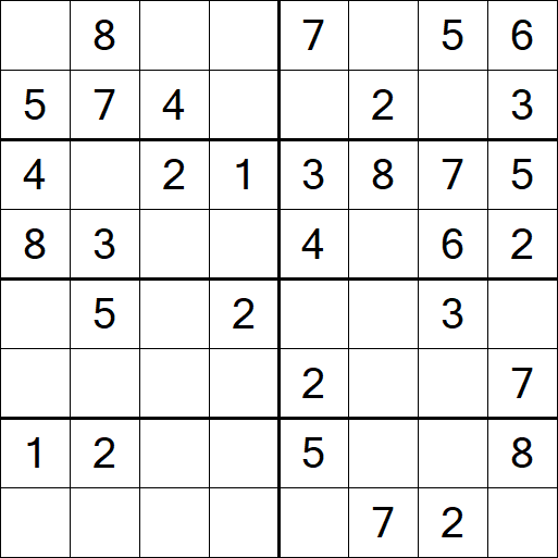 Sudoku 8x8 - Easy
