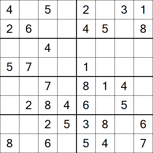 Sudoku 8x8 - Easy