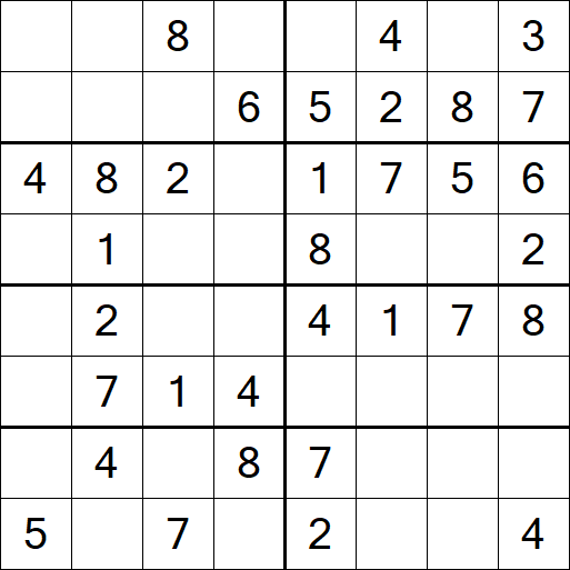 Sudoku 8x8 - Easy