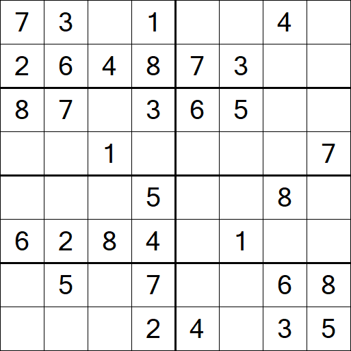 Sudoku 8x8 - Easy