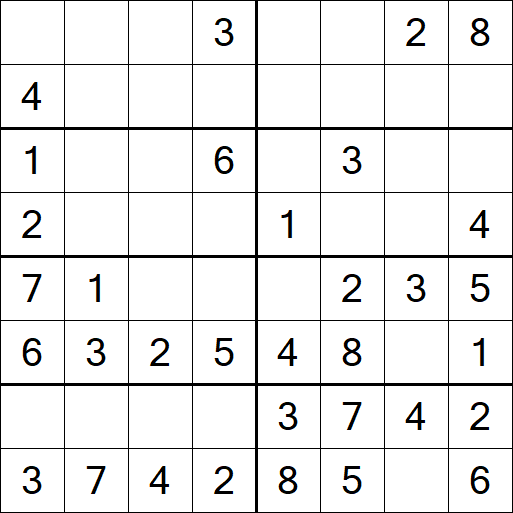 Sudoku 8x8 - Easy