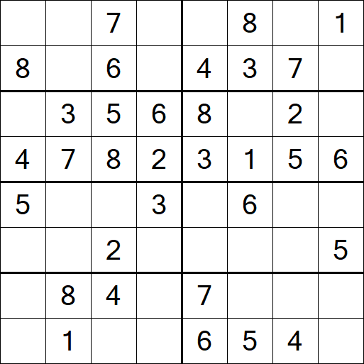 Sudoku 8x8 - Easy
