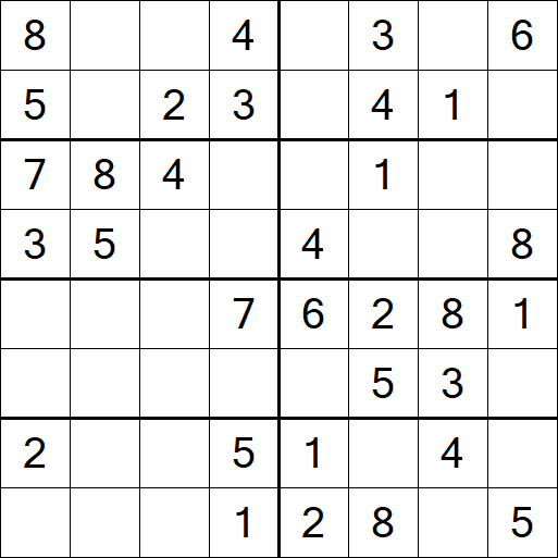 Sudoku 8x8 - Easy