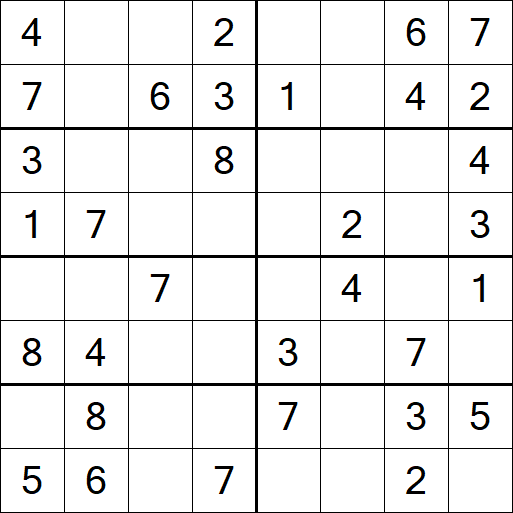 Sudoku 8x8 - Simple