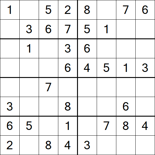 Sudoku 8x8 - Simple