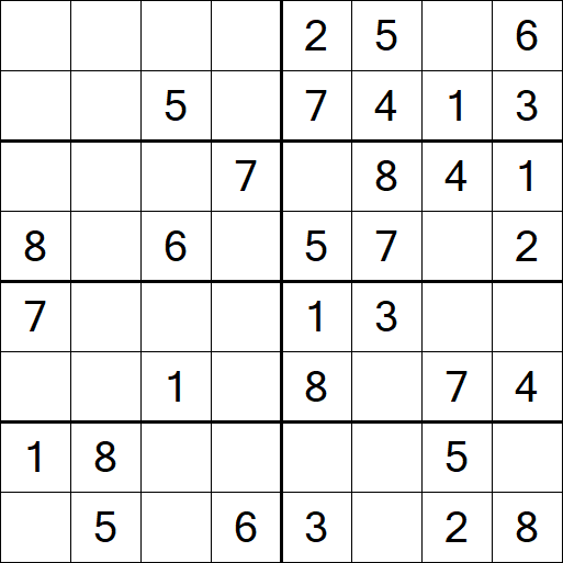 Sudoku 8x8 - Simple