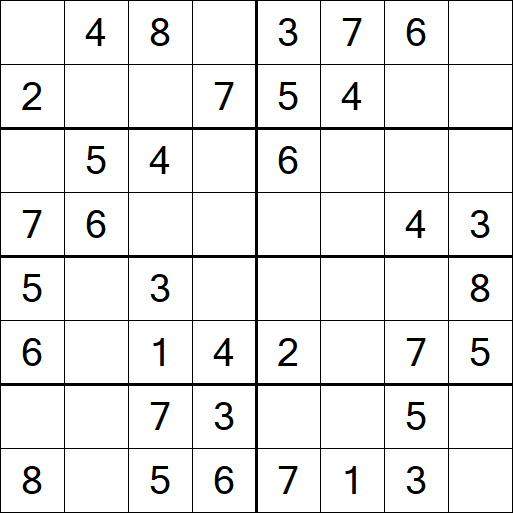 Sudoku 8x8 - Simple