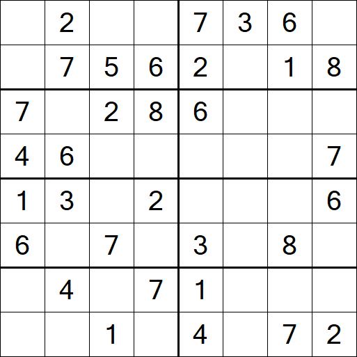 Sudoku 8x8 - Simple