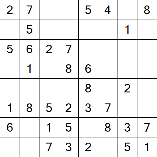 Sudoku 8x8 - Simple