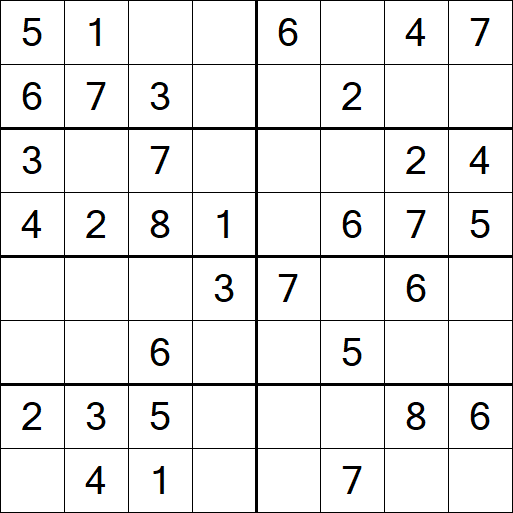 Sudoku 8x8 - Simple