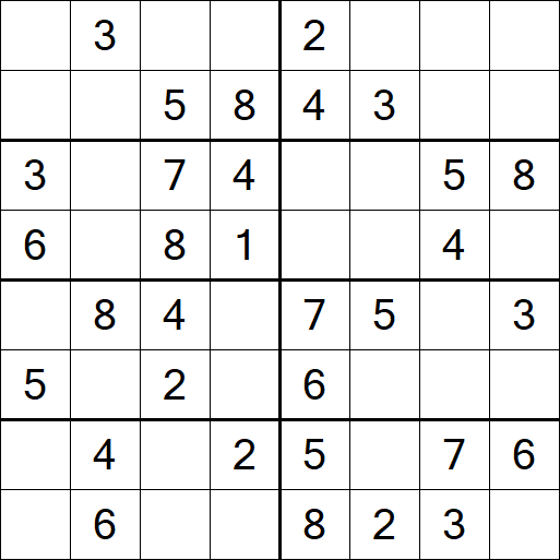Sudoku 8x8 - Simple