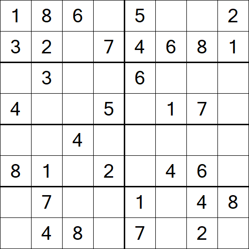 Sudoku 8x8 - Simple