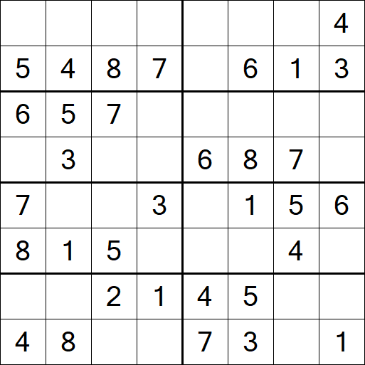 Sudoku 8x8 - Simple