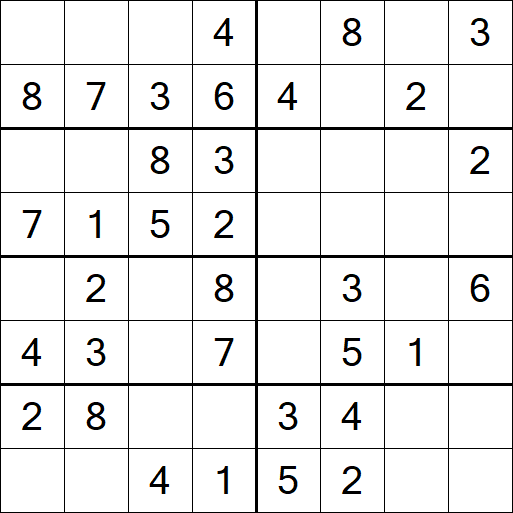 Sudoku 8x8 - Fácil