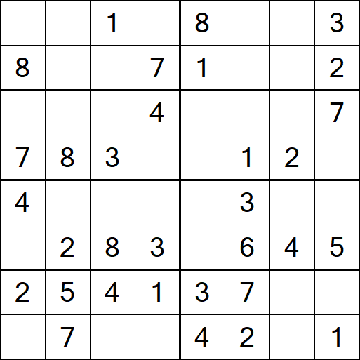 Sudoku 8x8 - Fácil