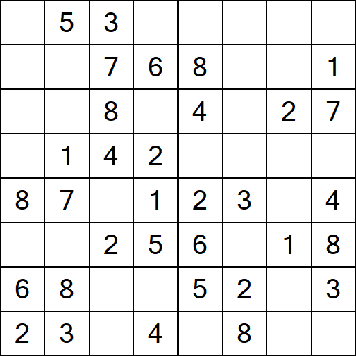 Sudoku 8x8 - Fácil
