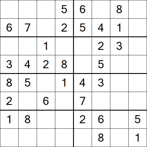 Sudoku 8x8 - Fácil