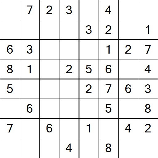 Sudoku 8x8 - Fácil