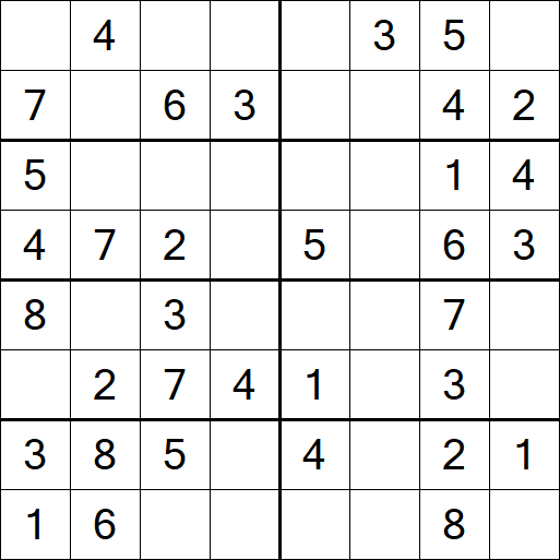Sudoku 8x8 - Fácil