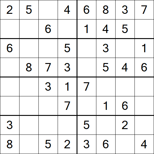 Sudoku 8x8 - Fácil